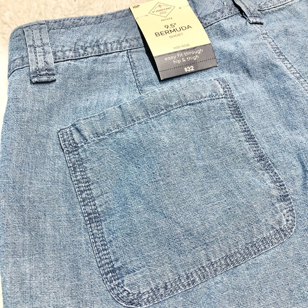 St. John's Bay Women's Cargo Bermuda Shorts - Picture 7 of 8